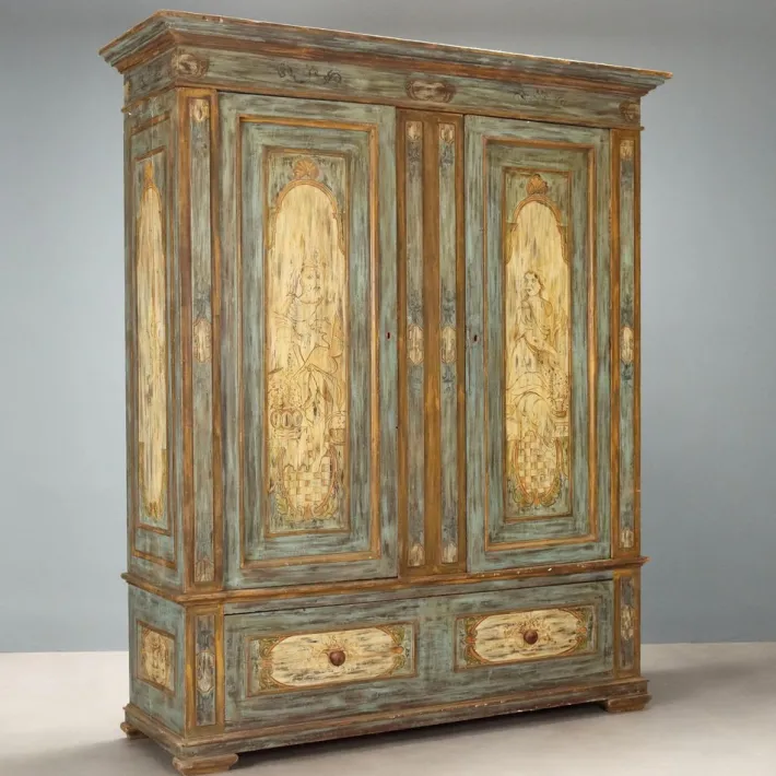 Pamono Baroque Style Lacquered Wood Wardrobe Discount