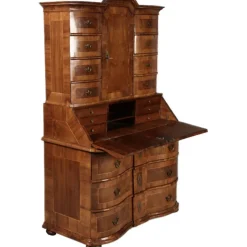 Pamono Baroque Walnut Secretary, 1740s New