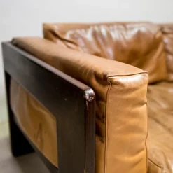 Pamono Bastiano Sofa in Rosewood and Leather by Afra and Tobia Scarpa, 1970s Best