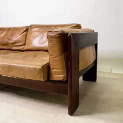 Pamono Bastiano Sofa in Rosewood and Leather by Afra and Tobia Scarpa, 1970s Best