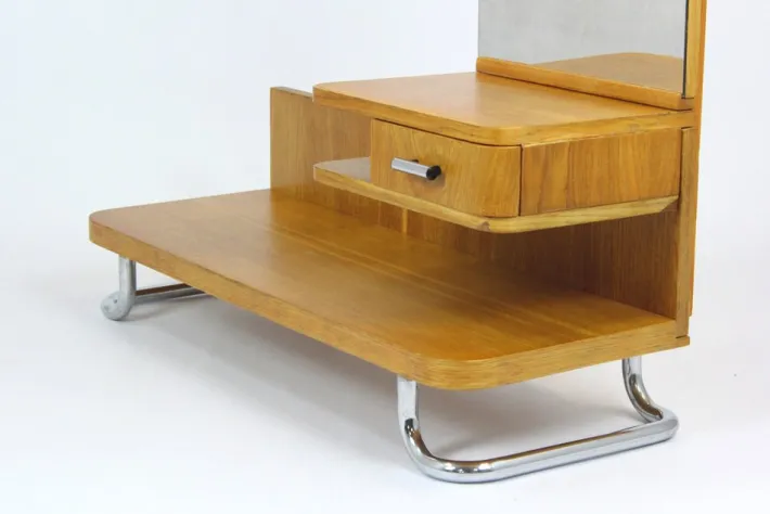 Pamono Bauhaus Chromed Tubular Steel Dressing Table, 1940s Sale