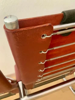 Pamono Bauhaus Cinema Series Chrome & Leather Armchair Bench Basel Cinema by Pfalzberger, 1970s Discount