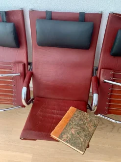 Pamono Bauhaus Cinema Series Chrome & Leather Armchair Bench Basel Cinema by Pfalzberger, 1970s Discount