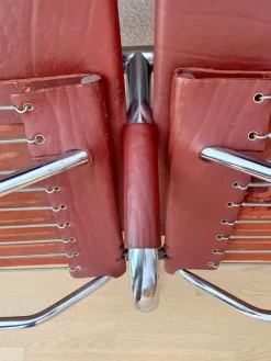 Pamono Bauhaus Cinema Series Chrome & Leather Armchair Bench Basel Cinema by Pfalzberger, 1970s Discount