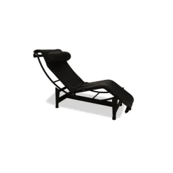 Pamono Bauhaus LC 4 Chaise Lounge in Black by Le Corbusier for Cassina Sale