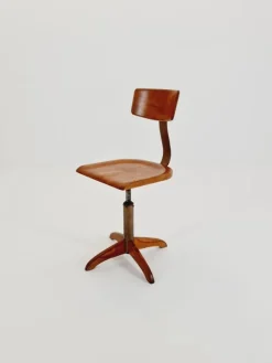 Pamono Bauhaus Modell 325 Swivel Office Chair in Wood by Ama Elastik, 1930s Sale