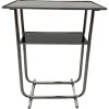 Pamono Bauhaus Side Table with Black Glass Top, 1950s Sale