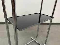 Pamono Bauhaus Side Table with Black Glass Top, 1950s Sale