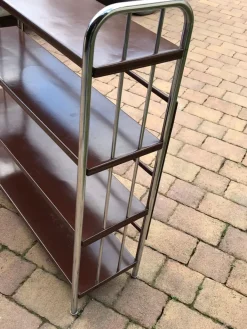 Pamono Bauhaus Style Metal Book Shelf, 1920s Clearance