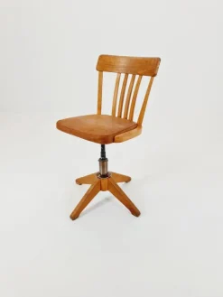 Pamono Bauhaus Swivel Office Chair in Wood from Sedus, 1930s Sale
