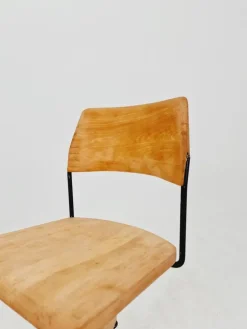 Pamono Bauhaus Swivel Office Chair in Wood from Giroflex, 1960s Discount