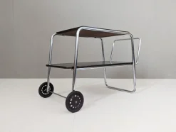Pamono Bauhaus Tubular Steel Serving Cart by Robert Slezák, 1930s Discount