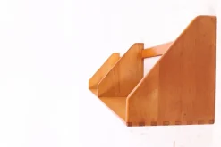 Pamono Beech Wall Shelves by Hans J. Wegner for Ry Møbler, 1950s, Set of 5 New