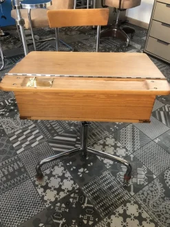 Pamono Beech Wood School Table, Czechoslavakia, 1940s