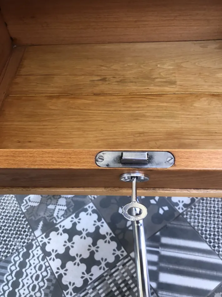 Pamono Beech Wood School Table, Czechoslavakia, 1940s