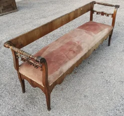 Pamono Bench in Walnut Veneer, Italy, 1830s Best