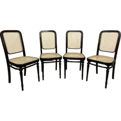 Pamono Bentwood Dining Room Chairs from Thonet, 1890s, Set of 4 Hot