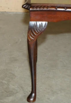 Pamono Bevan Funnell Coffee Table in Green Leather and Beech Wood Online