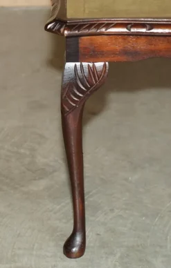 Pamono Bevan Funnell Coffee Table in Green Leather and Beech Wood Online