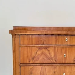 Pamono Biedermeier Chest of Drawers in Cherrywood with Columns, 1820s Online