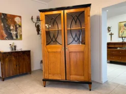 Pamono Biedermeier Display Cabinet in Oak Hot