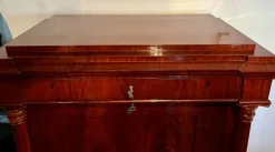 Pamono Biedermeier Mahogany Veneer Secretary, 1800s New