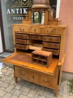 Pamono Biedermeier Pearwood Secretary, 1800s