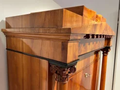 Pamono Biedermeier Secretaire in Cherrywood and Maple with Inlays and Brass, South Germany, 1830s