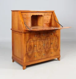 Pamono Biedermeier Secretaire with Brass Handles, 1845 Discount