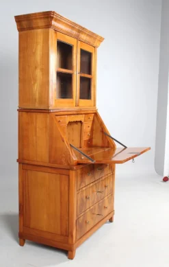 Pamono Biedermeier Secretaire with Brass Handles, 1845 Discount