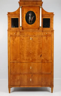 Pamono Biedermeier Secretary in Pearwood, Braunschweig, Germany, 1820s New