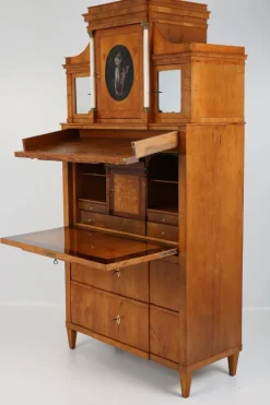 Pamono Biedermeier Secretary in Pearwood, Braunschweig, Germany, 1820s New