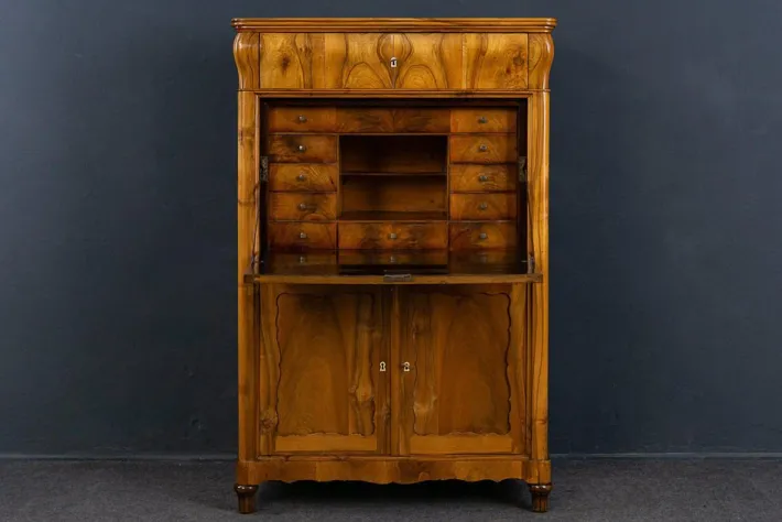 Pamono Biedermeier Secretary in Walnut