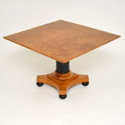 Pamono Biedermeier Swedish Birch & Ebony Coffee Table, 1840s New