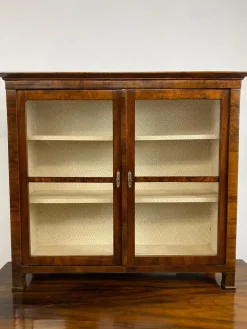 Pamono Biedermeier Walnut Display Cabinet Outlet
