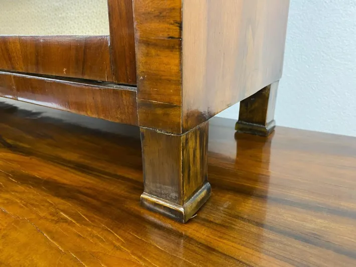 Pamono Biedermeier Walnut Display Cabinet Outlet