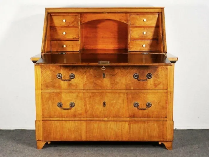 Pamono Biedermeier Walnut Folding Secretaire