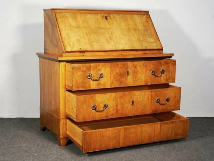 Pamono Biedermeier Walnut Folding Secretaire