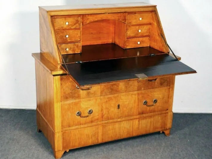 Pamono Biedermeier Walnut Folding Secretaire