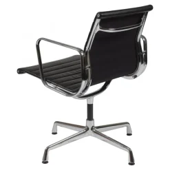 Pamono Black Leather Ea-108 Chair by Charles Eames for Vitra Best