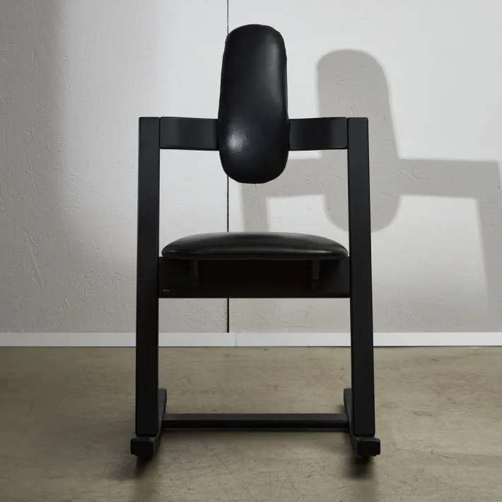 Pamono Black Leather Ergonomic Chair by Peter Opsvik for Stokke, 1983 Clearance