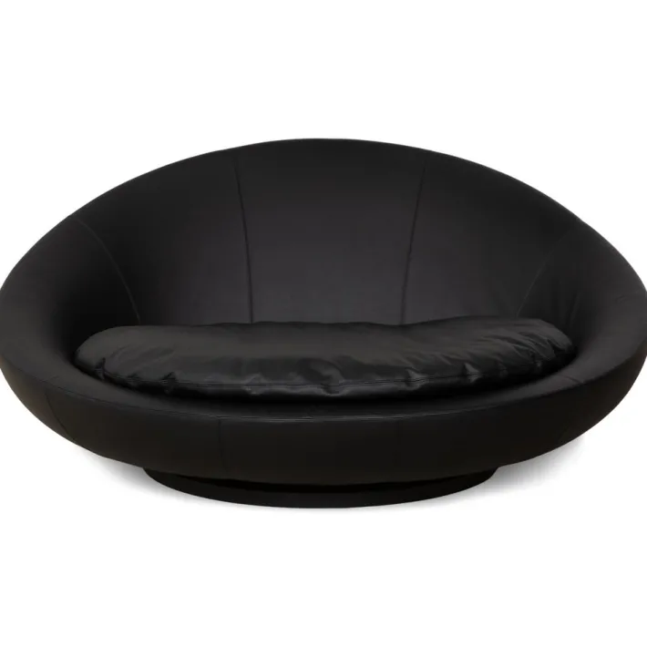 Pamono Black Leather 2-Seater Sofa by Désirée Lacoon Discount