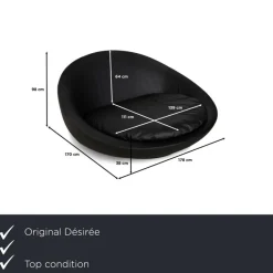 Pamono Black Leather 2-Seater Sofa by Désirée Lacoon Discount