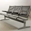 Pamono Black Leather Tandem Sling 3-Seater Airport Bench by Charles & Ray Eames for Herman Miller, 1962 Best