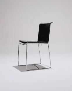 Pamono Black Leather Wire Chairs by Pascal Mourgue for Ligne Roset, 1990s, Set of 4 Discount