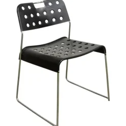 Pamono Black Omstak Stacking Chair by Rodney Kinsman for Bieffeplast, 1970s Sale