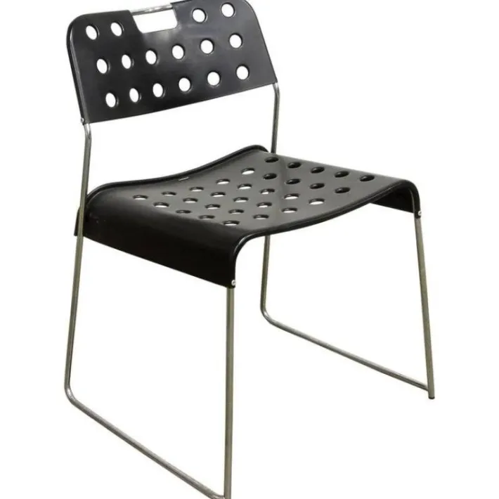 Pamono Black Omstak Stacking Chair by Rodney Kinsman for Bieffeplast, 1970s Sale