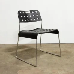 Pamono Black Omstak Stacking Chair by Rodney Kinsman for Bieffeplast, 1970s Sale