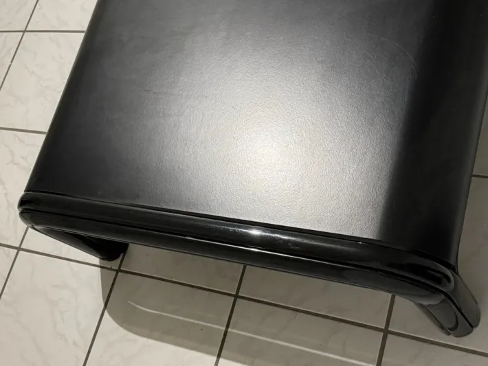 Pamono Black Orsay Table and Chair by Gae Aulenti for Knoll International, 1970s, Set of 2 Clearance