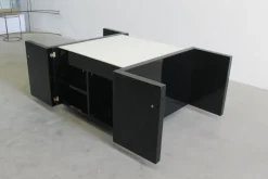 Pamono Black Saratoga Cabinet by Massimo & Lella Vignelli for Poltronova, 1960s Online